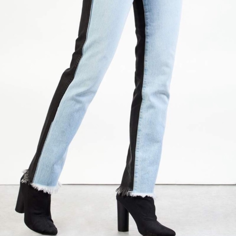 Revice denim two tone jeans